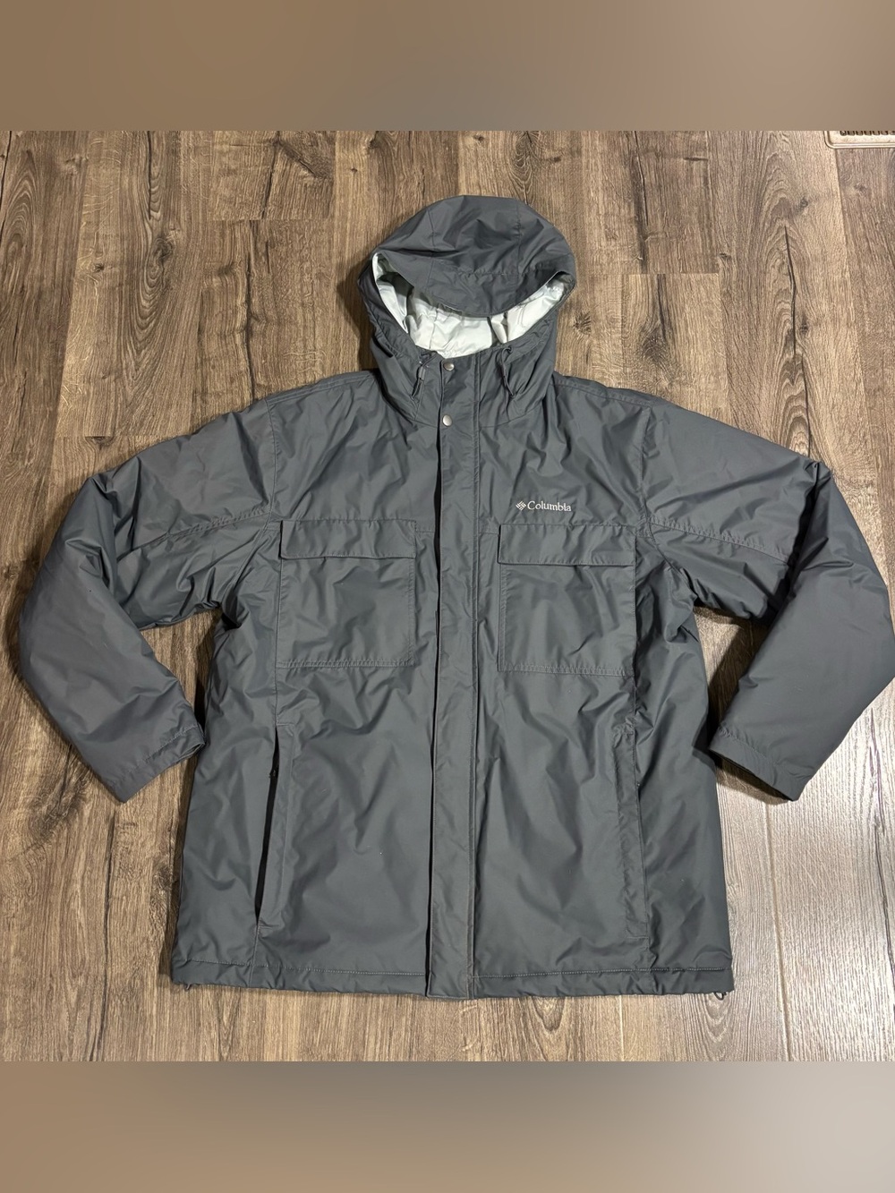 Columbia Men's Ten Falls Jacket Coat w/ Hood Grey size XLarge